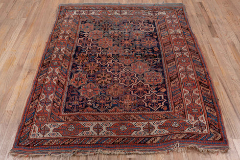 Antique Afshar Area Rug (4' x 6')